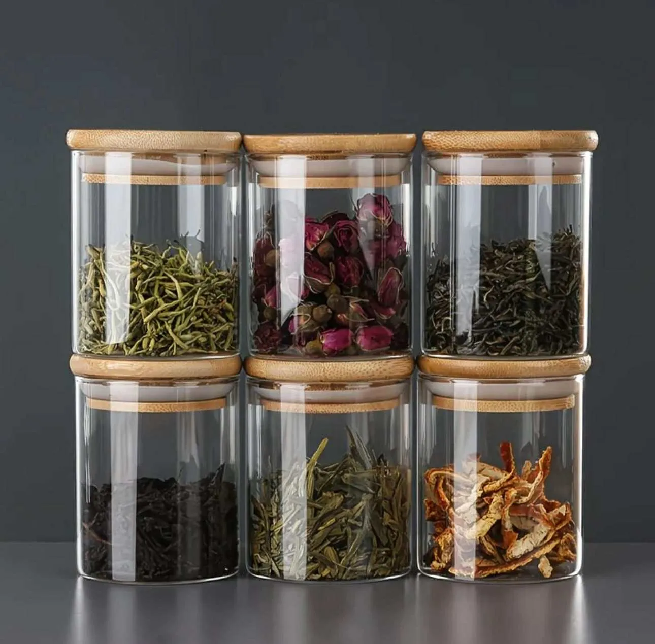 3pc Mini Glass Masala jar set 220ml 270ml 320ml - Image 3