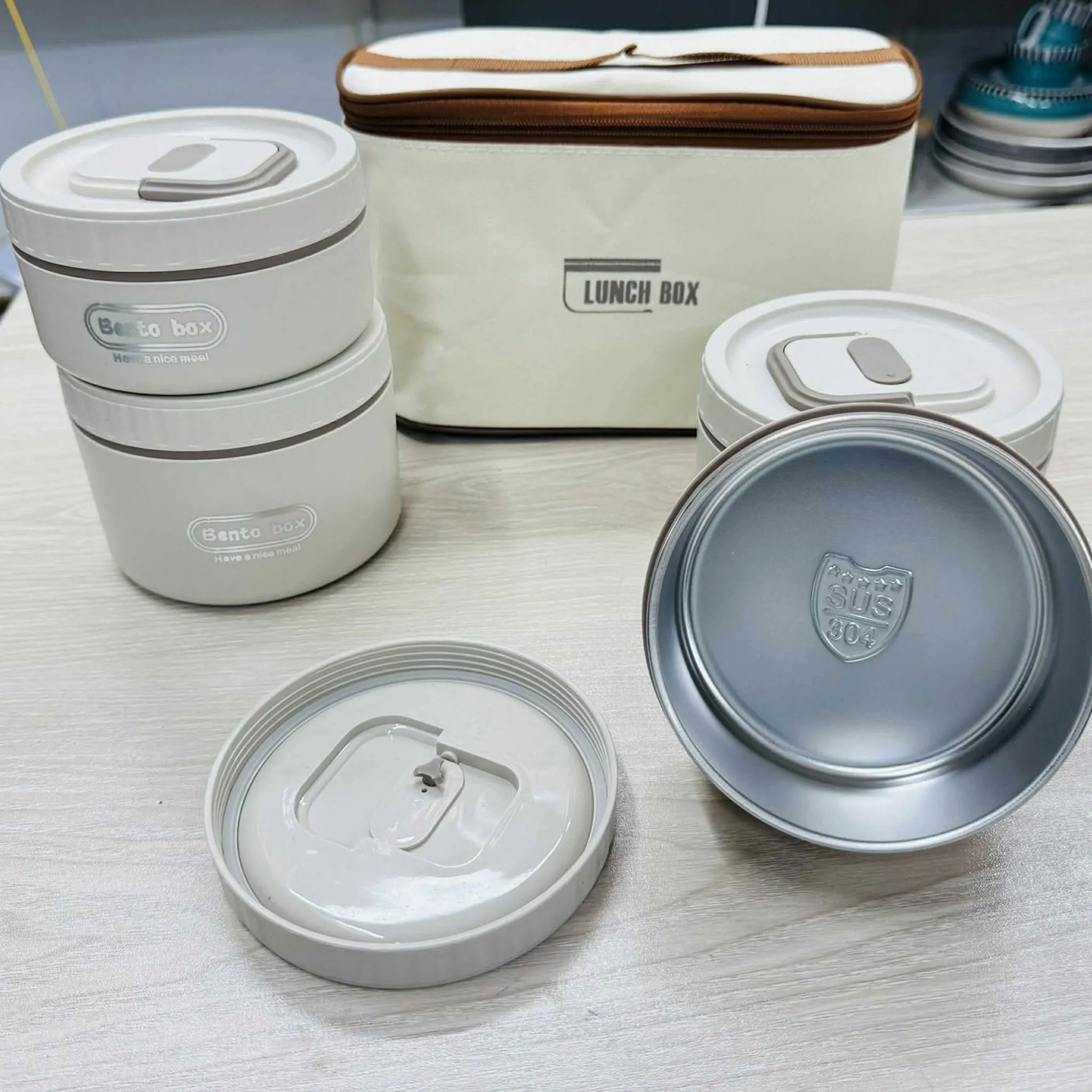 Bati Stainless Steel Lunch Box Round Insulated Food Storage Box - Image 3