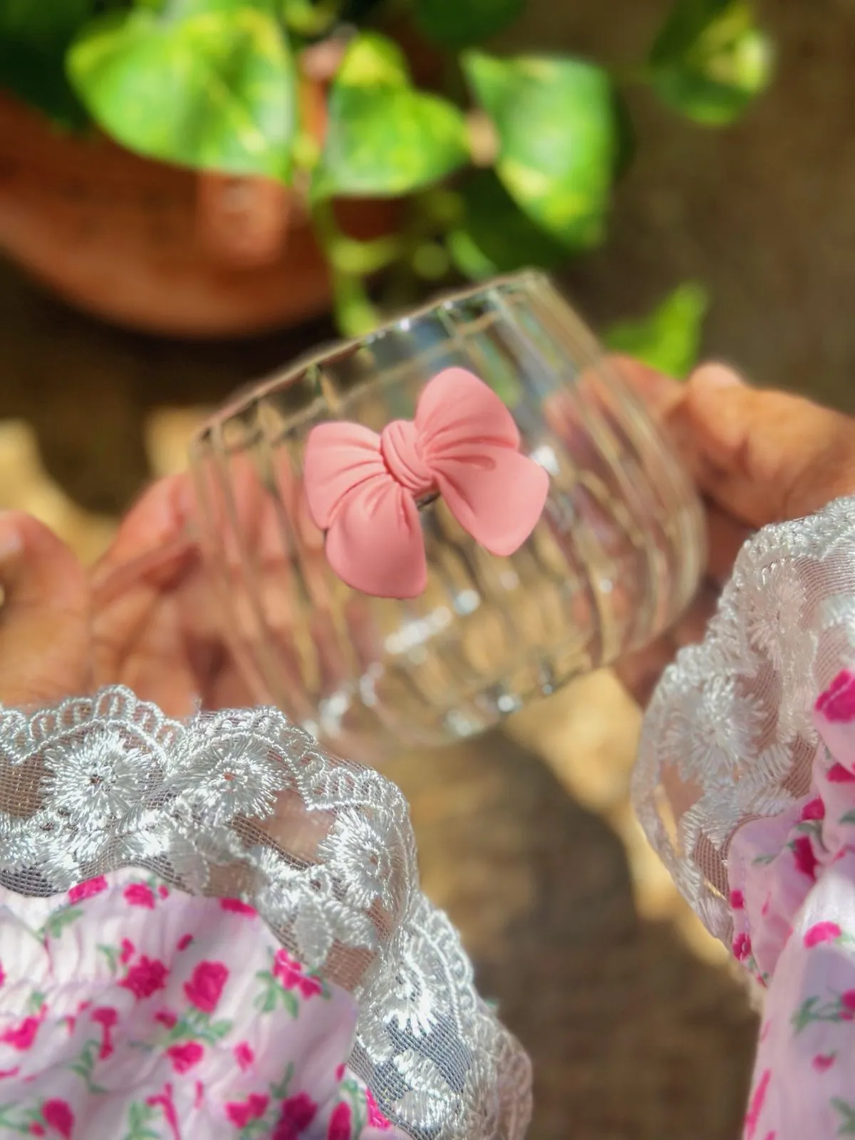 cute Pink Bow Cup