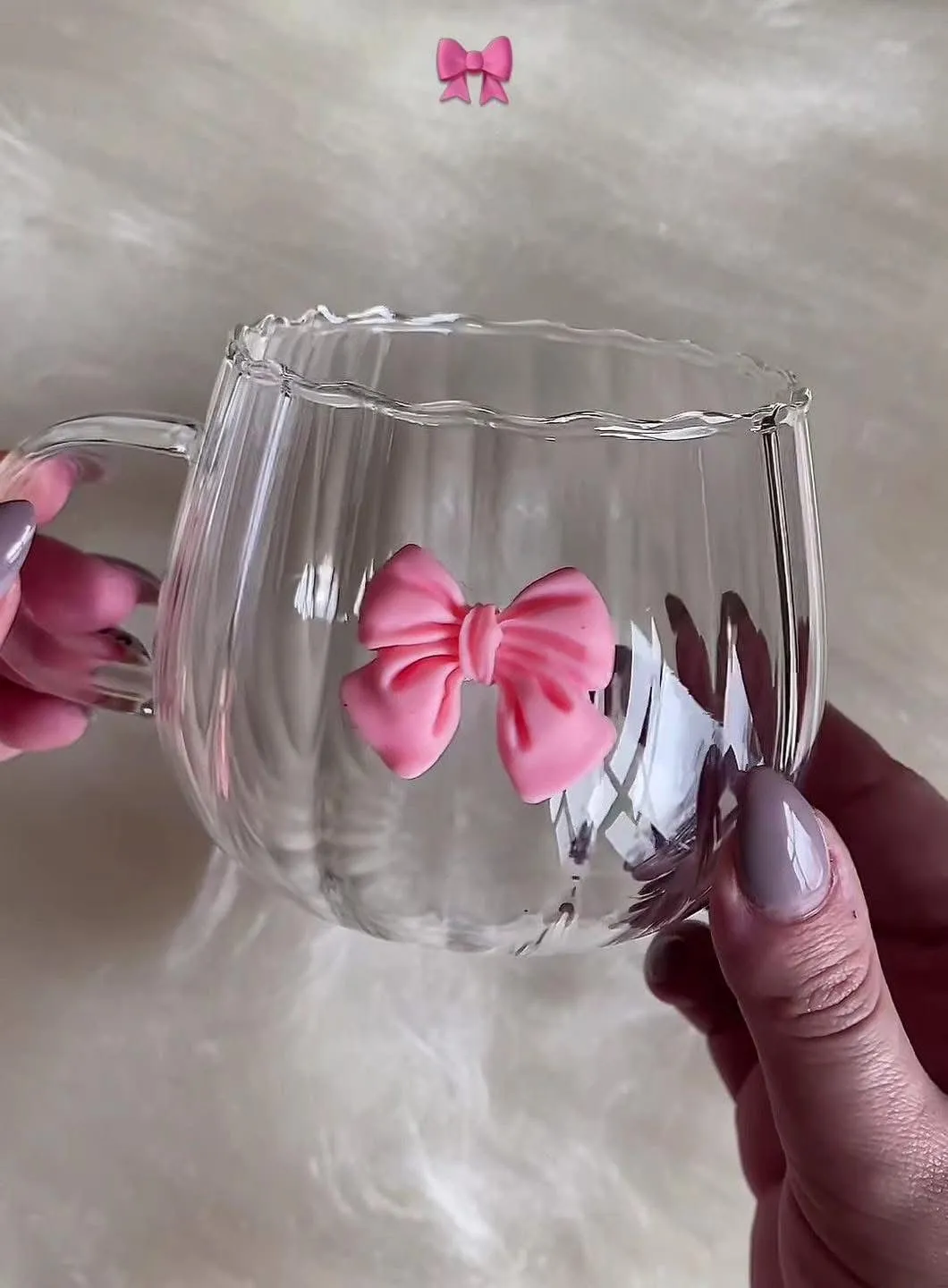 cute Pink Bow Cup - Image 4