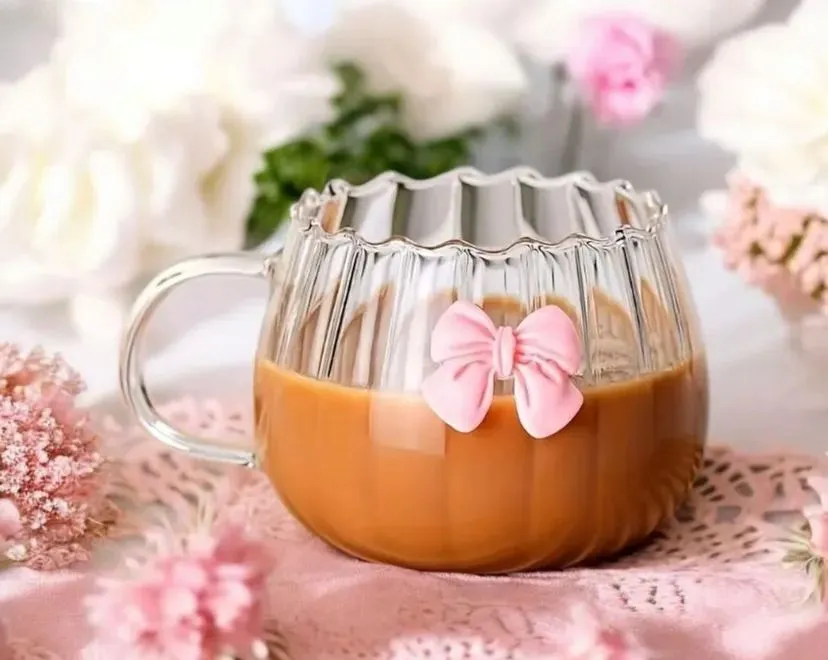 cute Pink Bow Cup - Image 5