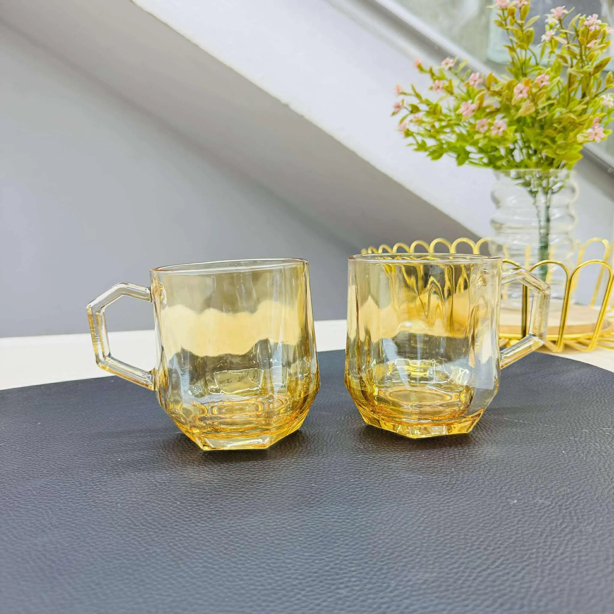 2pc 300ML Glass Mug set