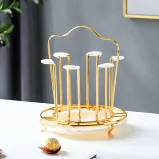 Circular Light Luxury Cup Stand Upside Down Water Cup Stand