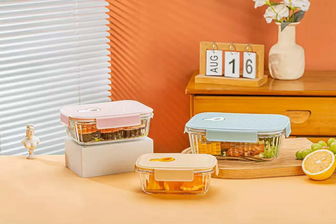 3-Piece Rectangular Fridge Set – Food Storage Glass Containers with Lids Brand: Generic - Image 3