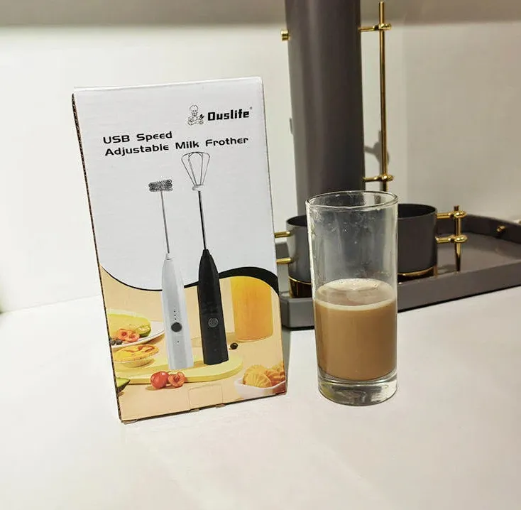 Coffee Whisk Mixer Electric Milk and Coffee Wand Stainless Steel Milk Frother Machine