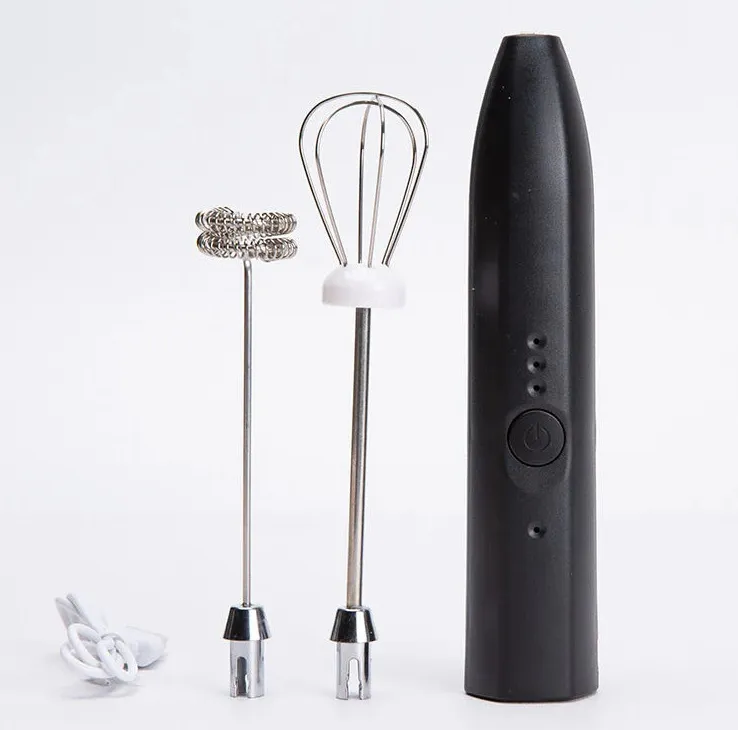 Coffee Whisk Mixer Electric Milk and Coffee Wand Stainless Steel Milk Frother Machine