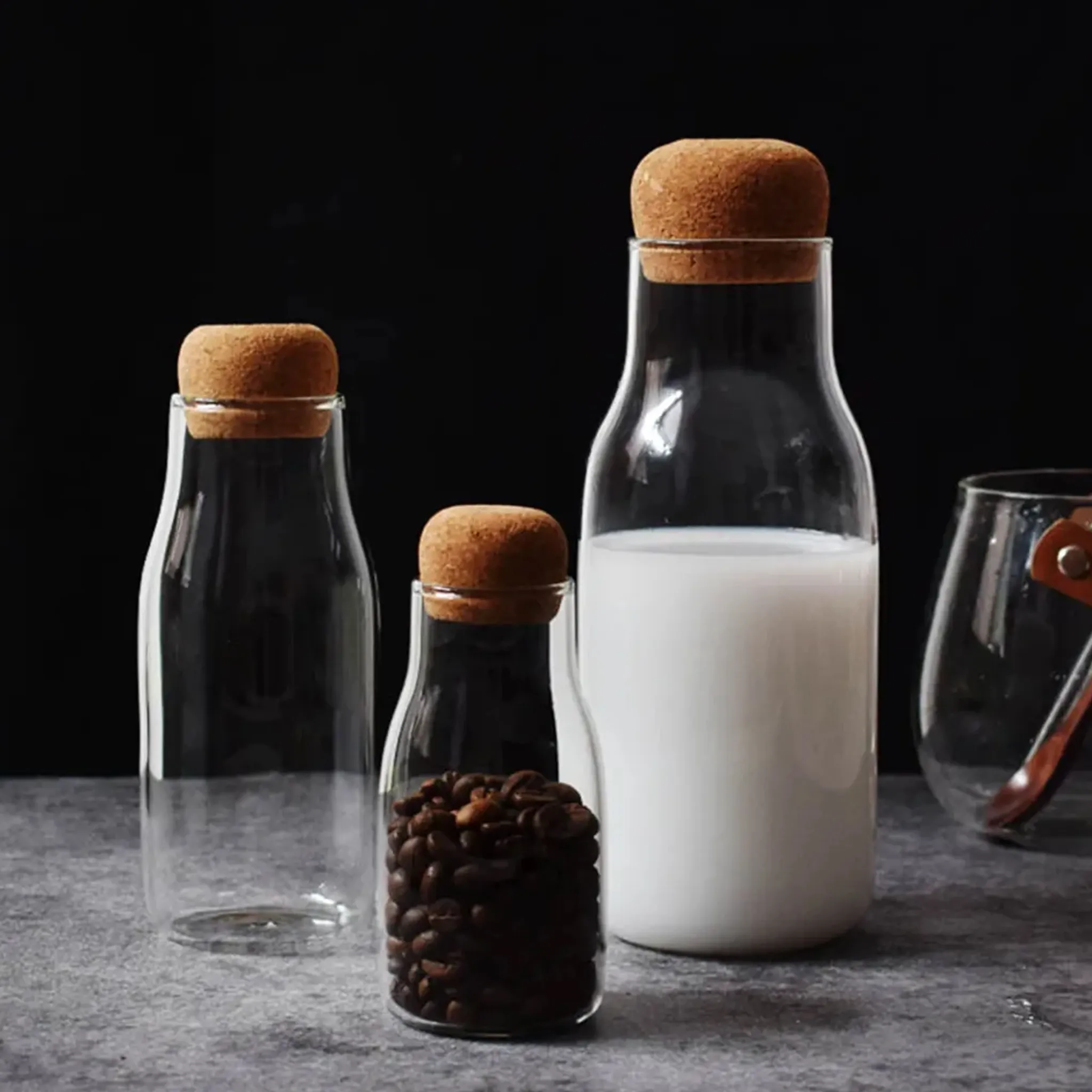 Cork & Glass Kitchen Bottles