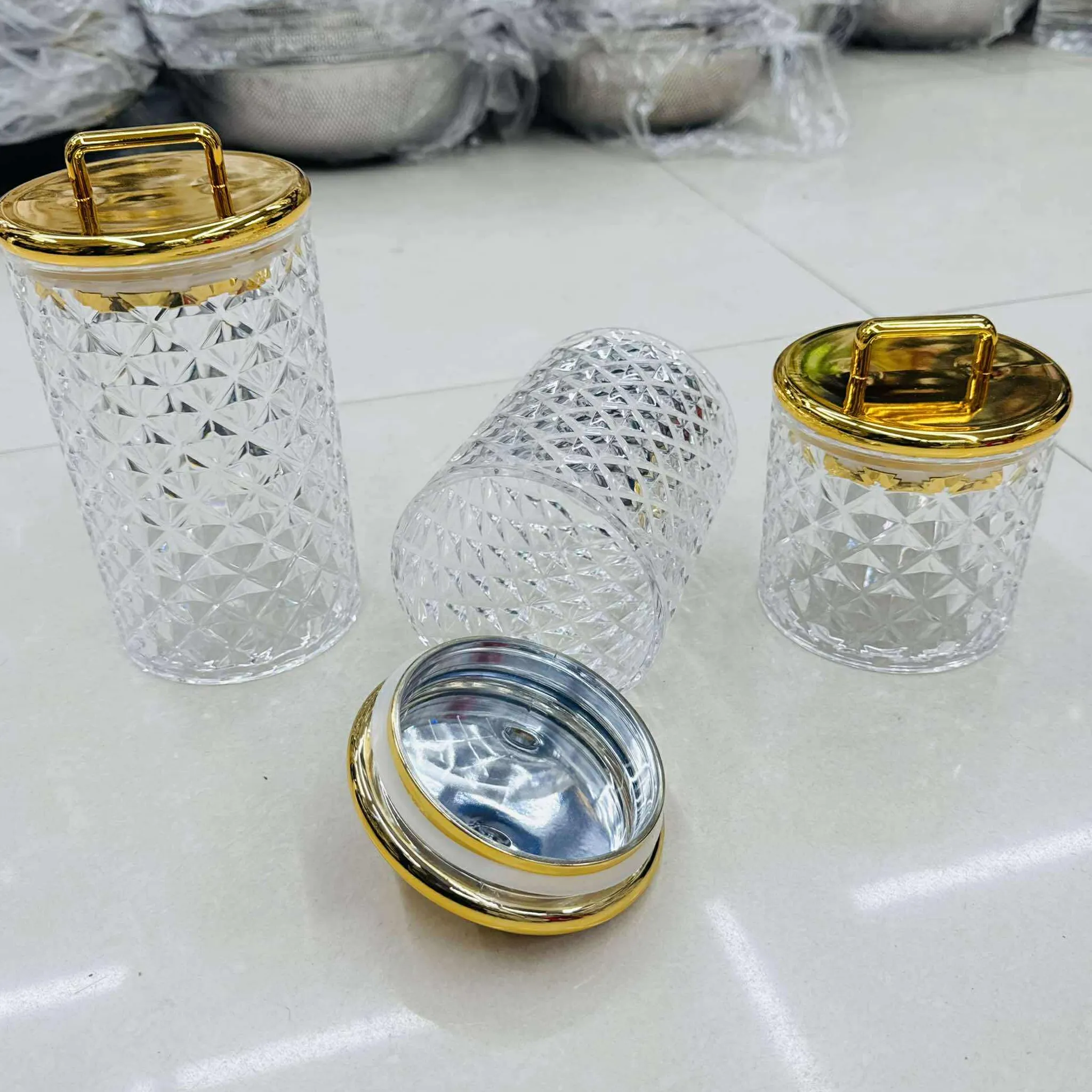 3pc Acrylic Spice jar set