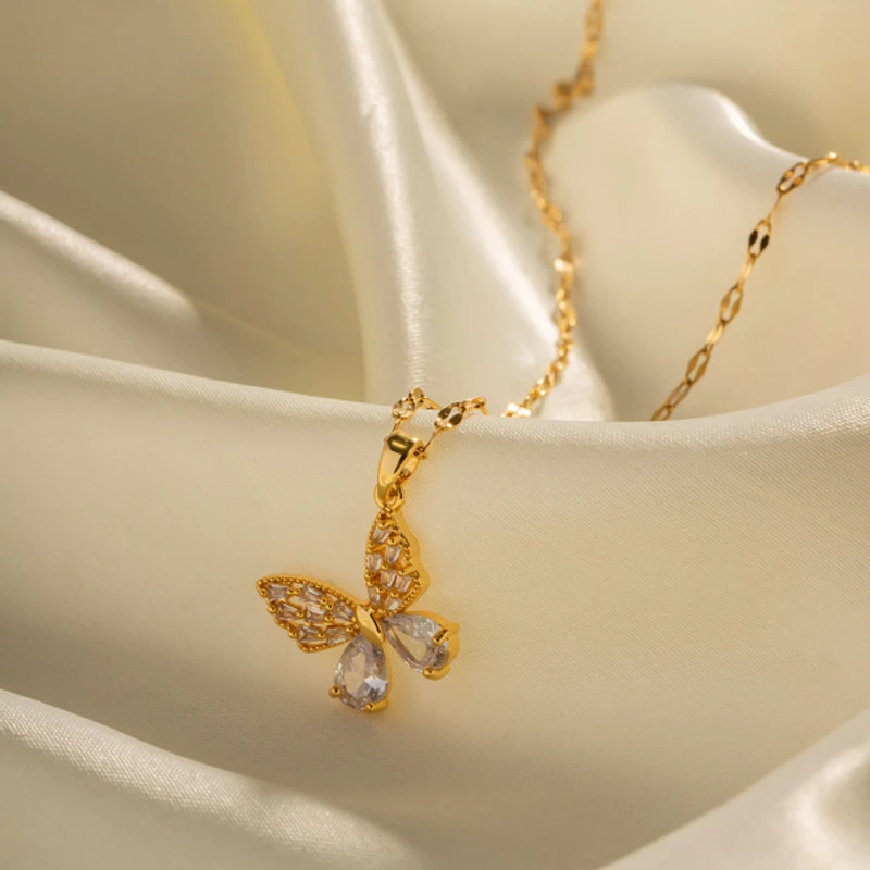 White Diamond Butterfly pandent - Image 3