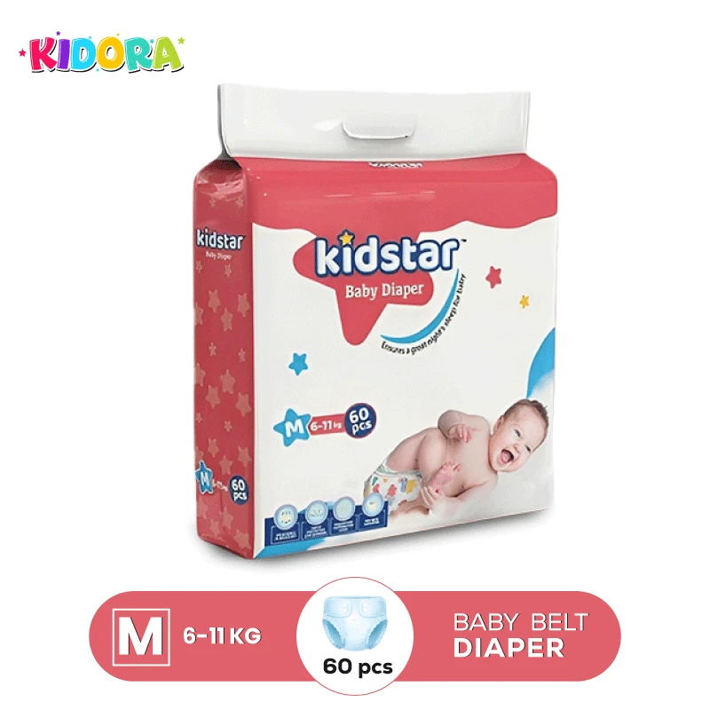 Kidstar Baby Diaper Belt System S Size (3 to 8) Kg 66 Pices