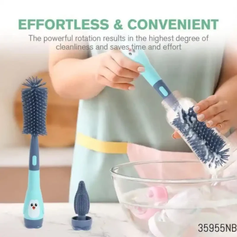 3 in 1 Multipurpose Silicone Feeding Bottle Cleaning Brush