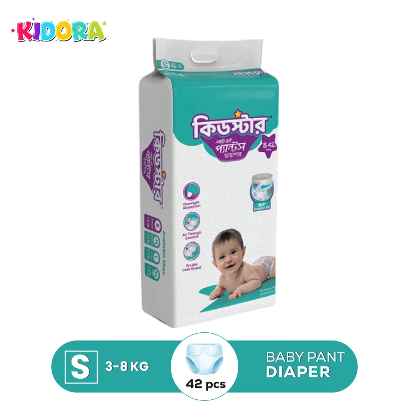 Kidstar Baby Diaper Pant System S Size (3 to 8) Kg 42 Pices