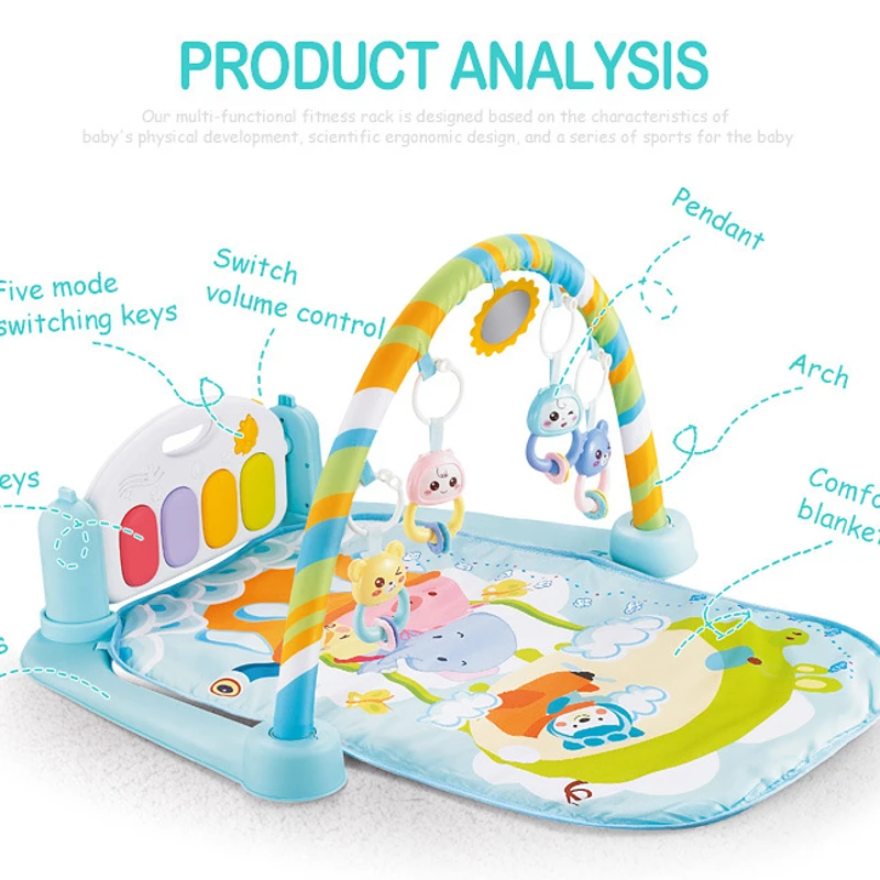 5 in 1 Baby’s Piano Gym Mat – Play Mat