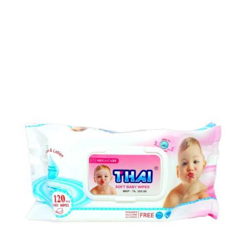 Thai Wet Wipes White 120 Pices