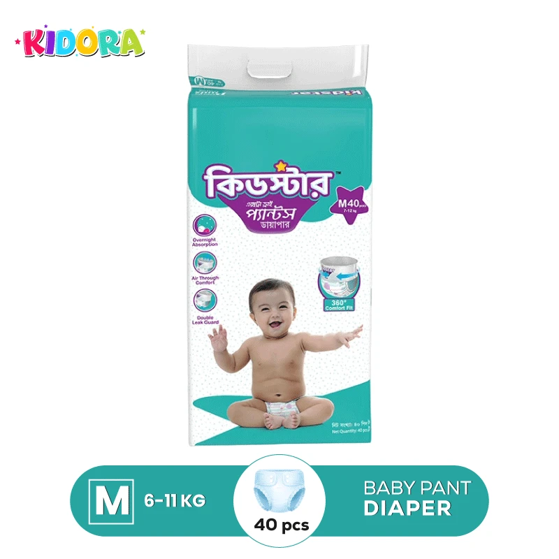 Kidstar Baby Diaper Pant System M Size (6 to11) Kg 40 Pices