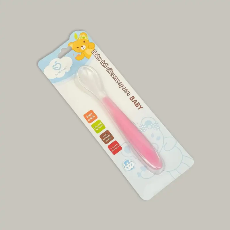 Apple Bear Full Silicone Feeding Single Spoon