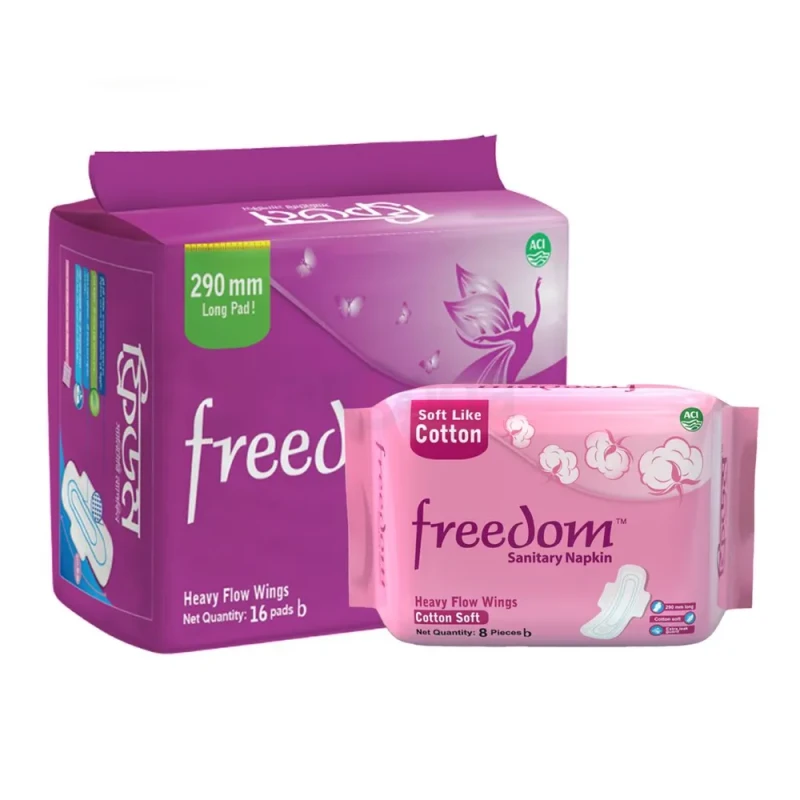 Freedom Sanitary Napkin (Heavy Flow Wings)- 16 pads