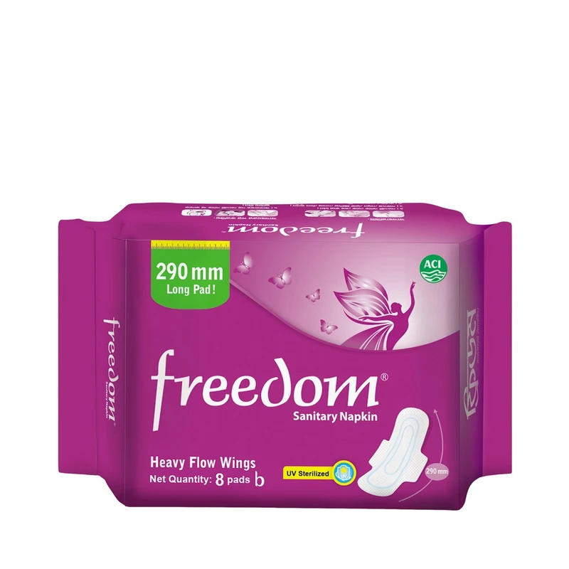 Freedom Sanitary Napkin (Heavy Flow Wings)- 16 pads