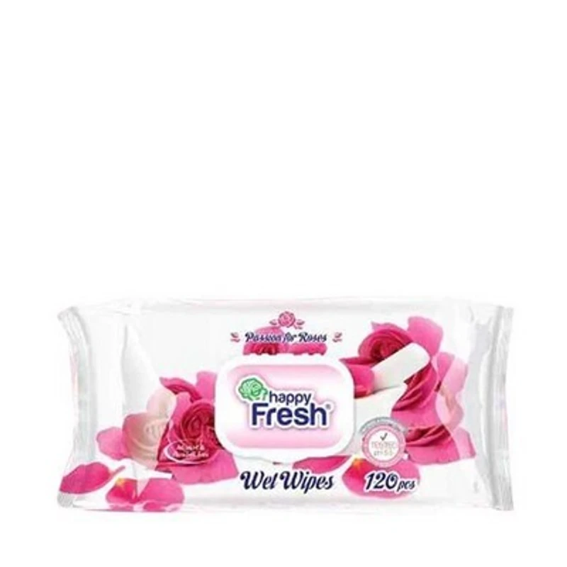 Happy Fresh Wet Wipes (Rose) 120 Pices