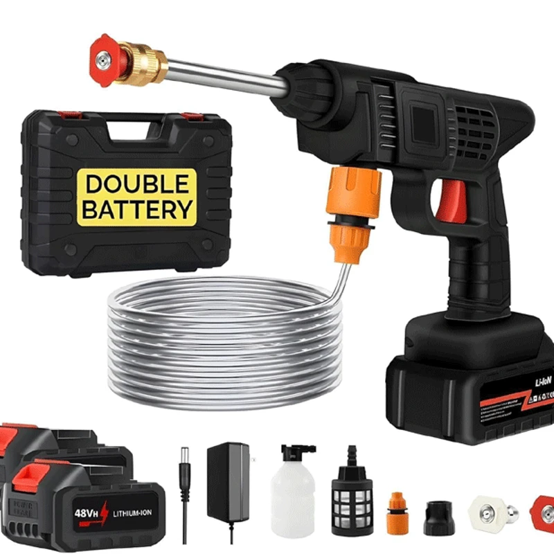 2 Battery 48V Rechargeable Portable Cordless Washer Gun - Image 6
