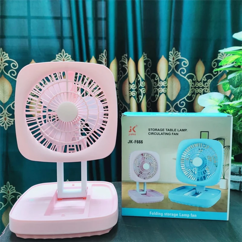 High Quality Folding Fan with Light  ( JK-F666 পাঁচ বছরের ওয়ারেন্টি )