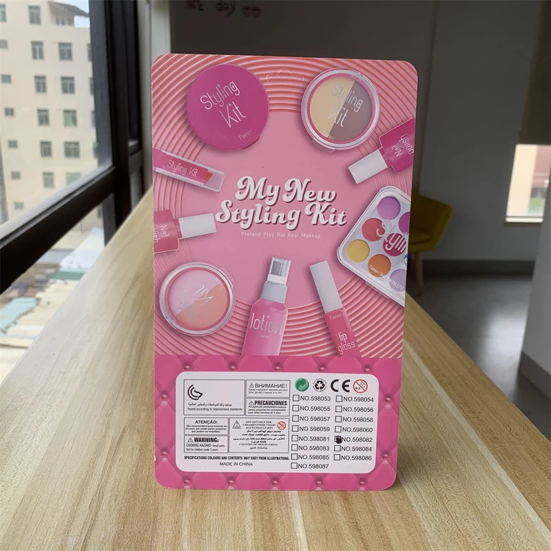 Girl playing makeup house