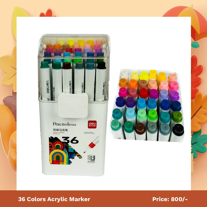 Finenolo Marker 36 Colors | ৩৬টি উজ্জ্বল ও সমৃদ্ধ রঙ