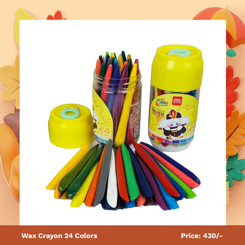 Wax Crayon Color Pen 24 | ওয়াক্স ক্রেয়ন কালার পেন