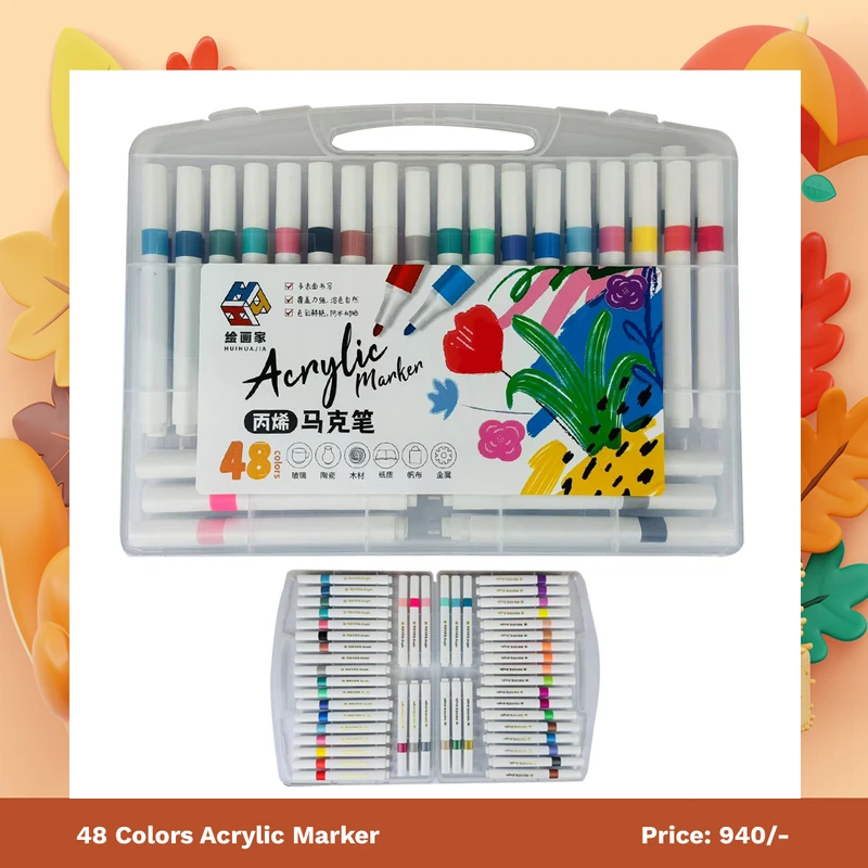Acrylic Marker (White Box) 48 | ৪৮ অ্যাক্রিলিক পেইন্ট মার্কার