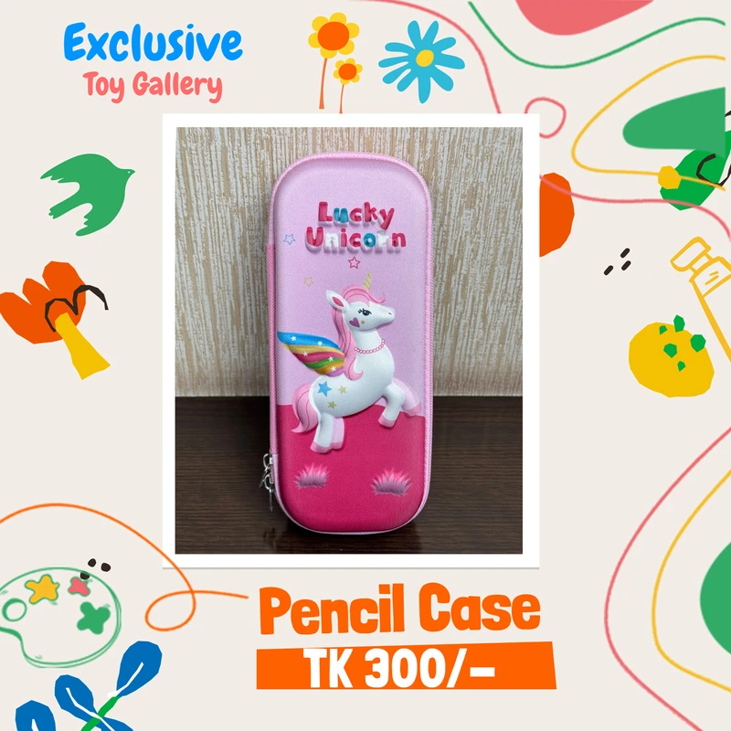 Pencil Pouch pink | পিংক রঙের পেনসিল পাউচ - Image 3
