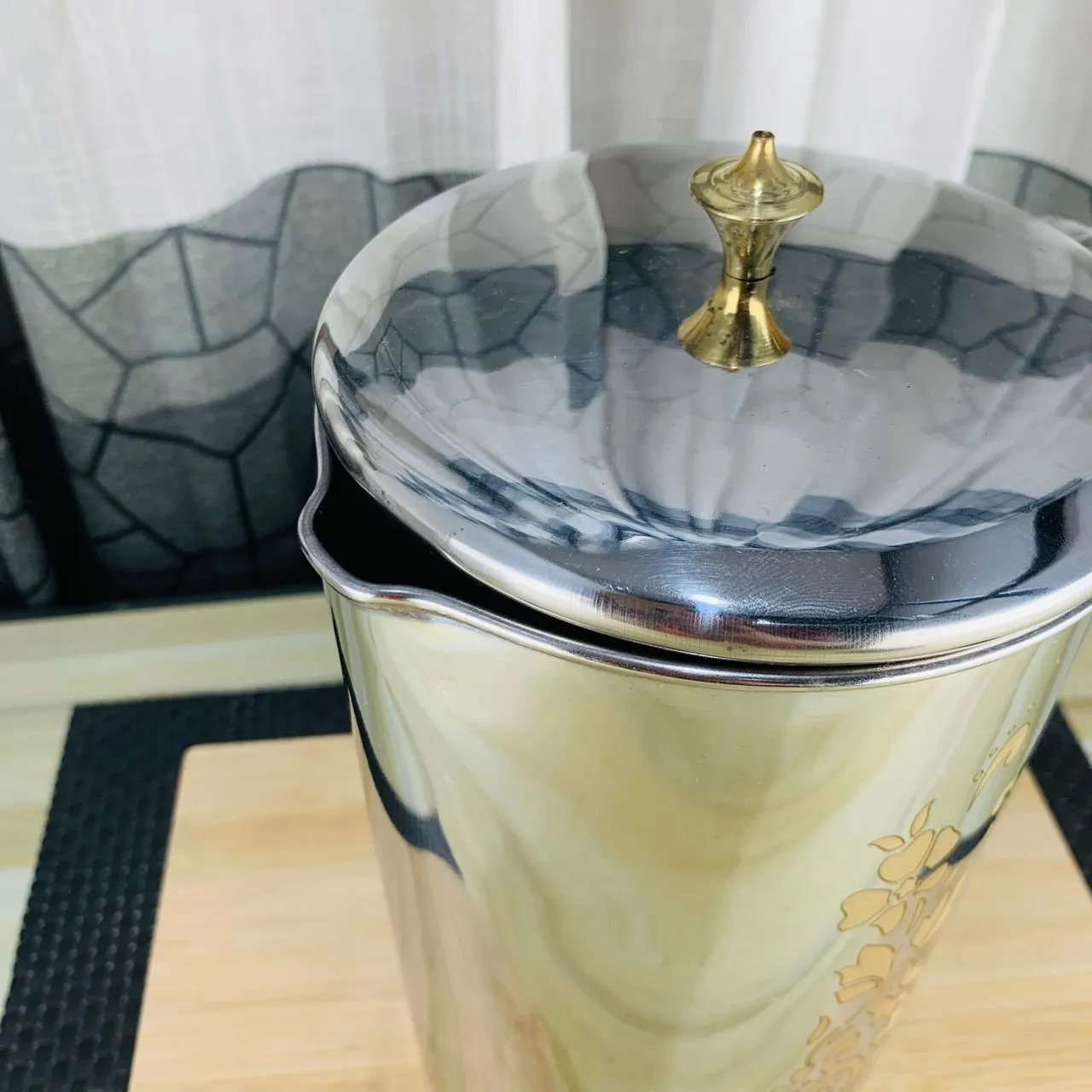 3 Liter Flower Design Stainless Steel Jug 00932