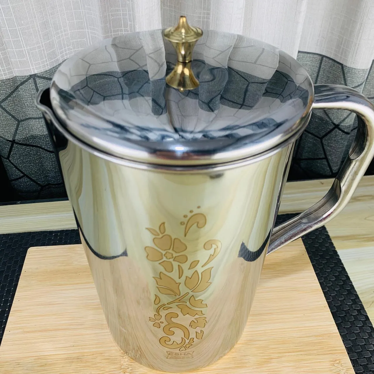 3 Liter Flower Design Stainless Steel Jug 00932 - Image 3