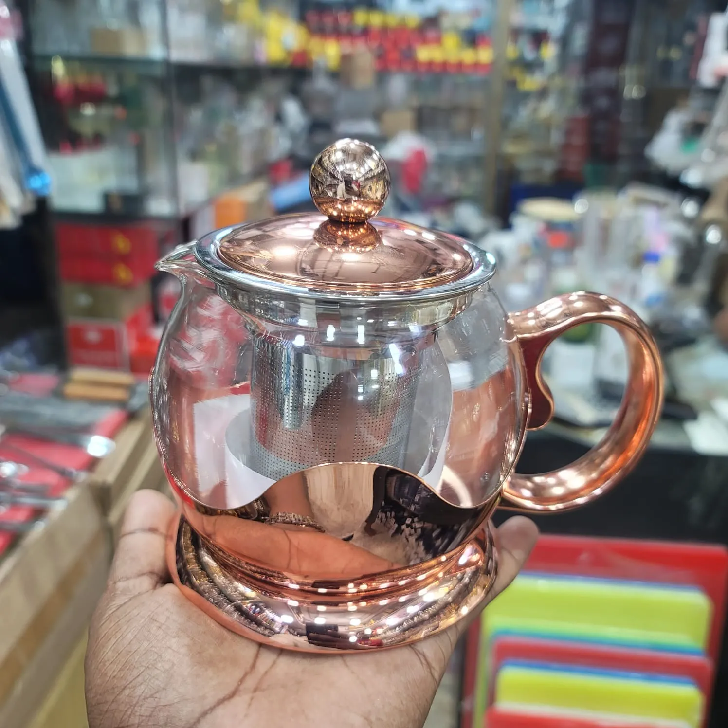Rose Gold Teapot 00951 - Image 4