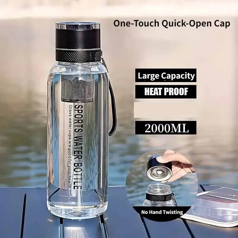 2000ml Bottle Combo Offer (Glass Cup Plus & Smart Lock) - Image 5