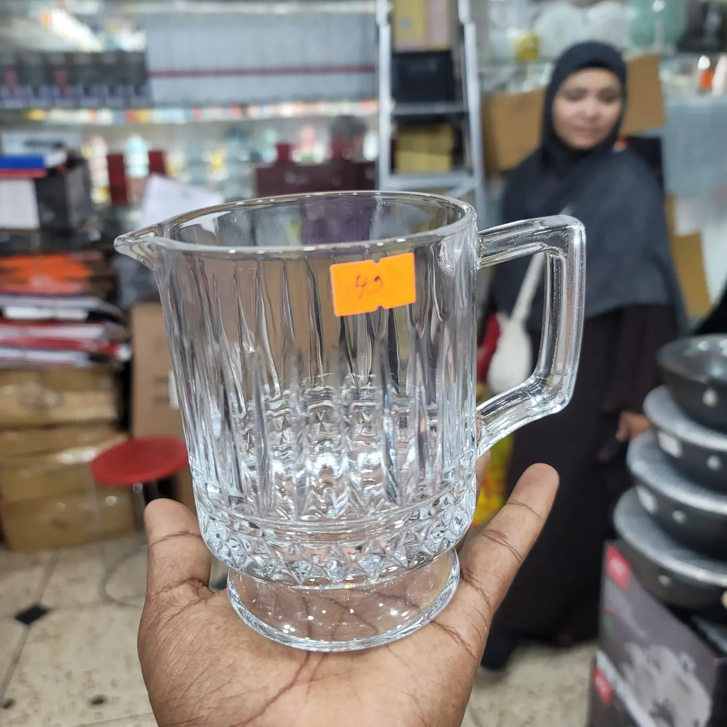 One Handle Step Diamond Design Mug 01012 - Image 3