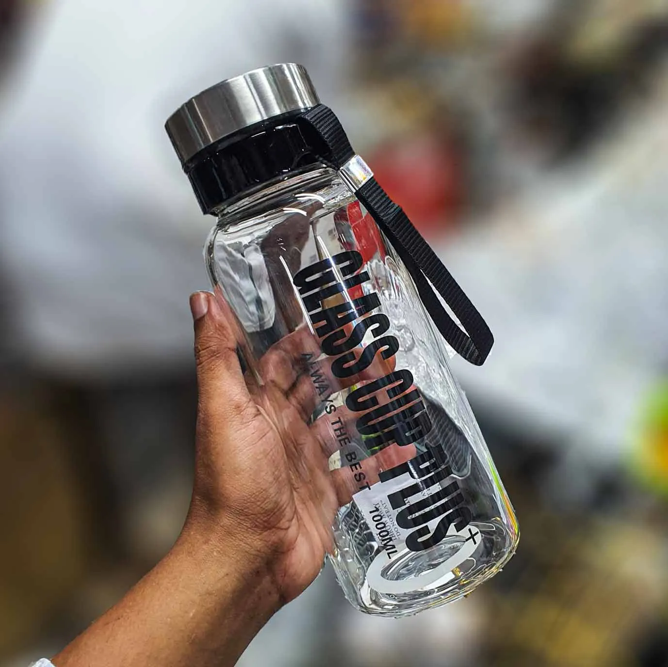 1000ml Glass Cup Plus Steel Lid 01272