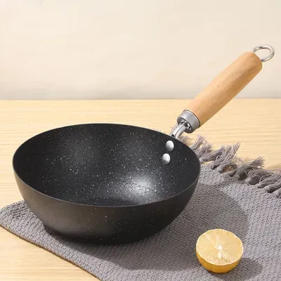 Non-Stick Milk Pan Wooden Handle 01224