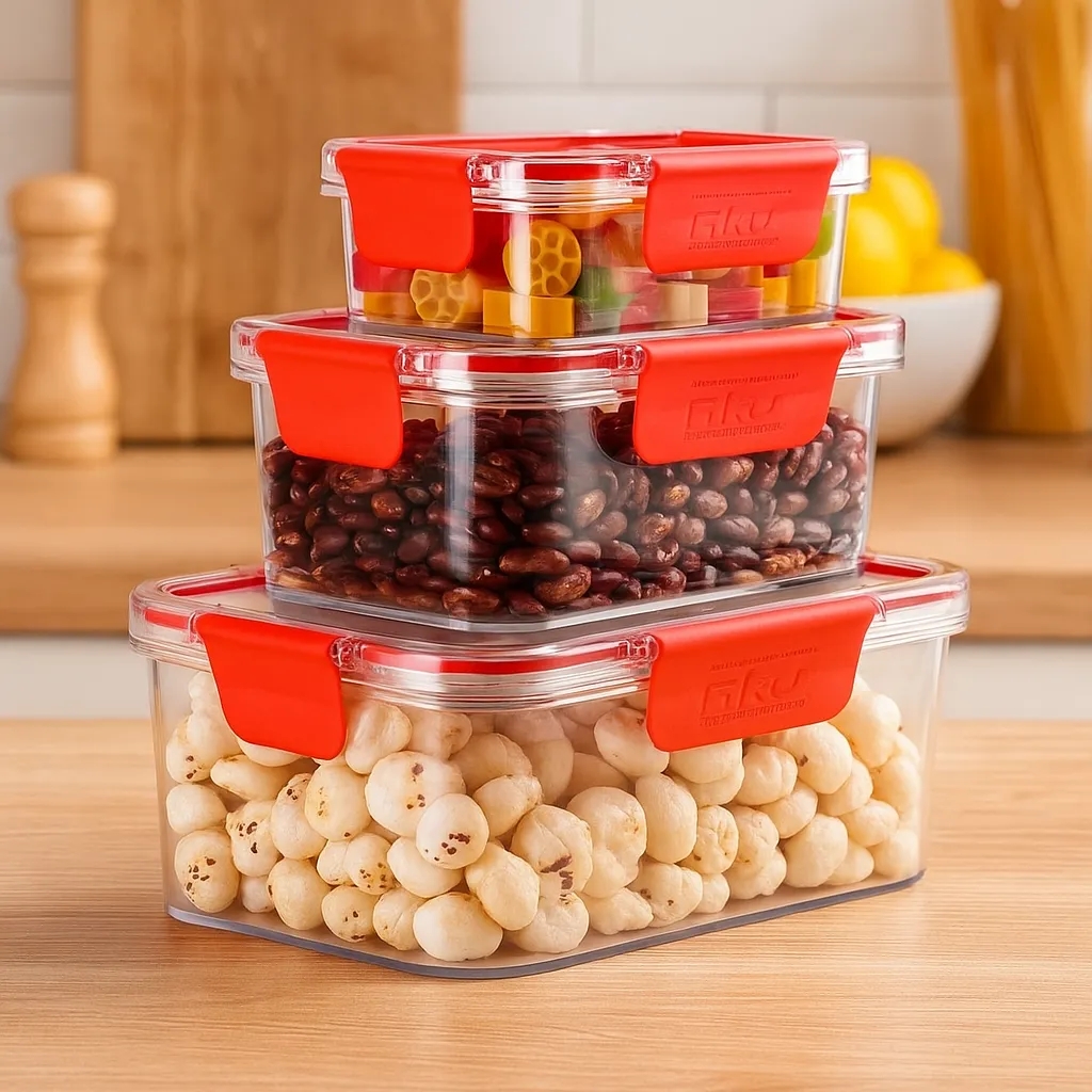 3pcs Acrylic Able Container 01227