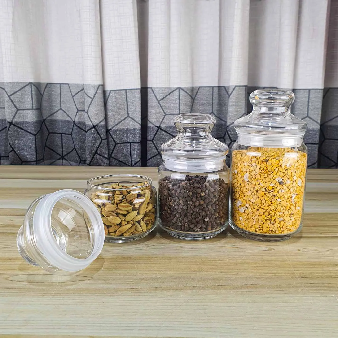 Ocean Crystal Airtight Glass jar 3pcs Set Small-01225