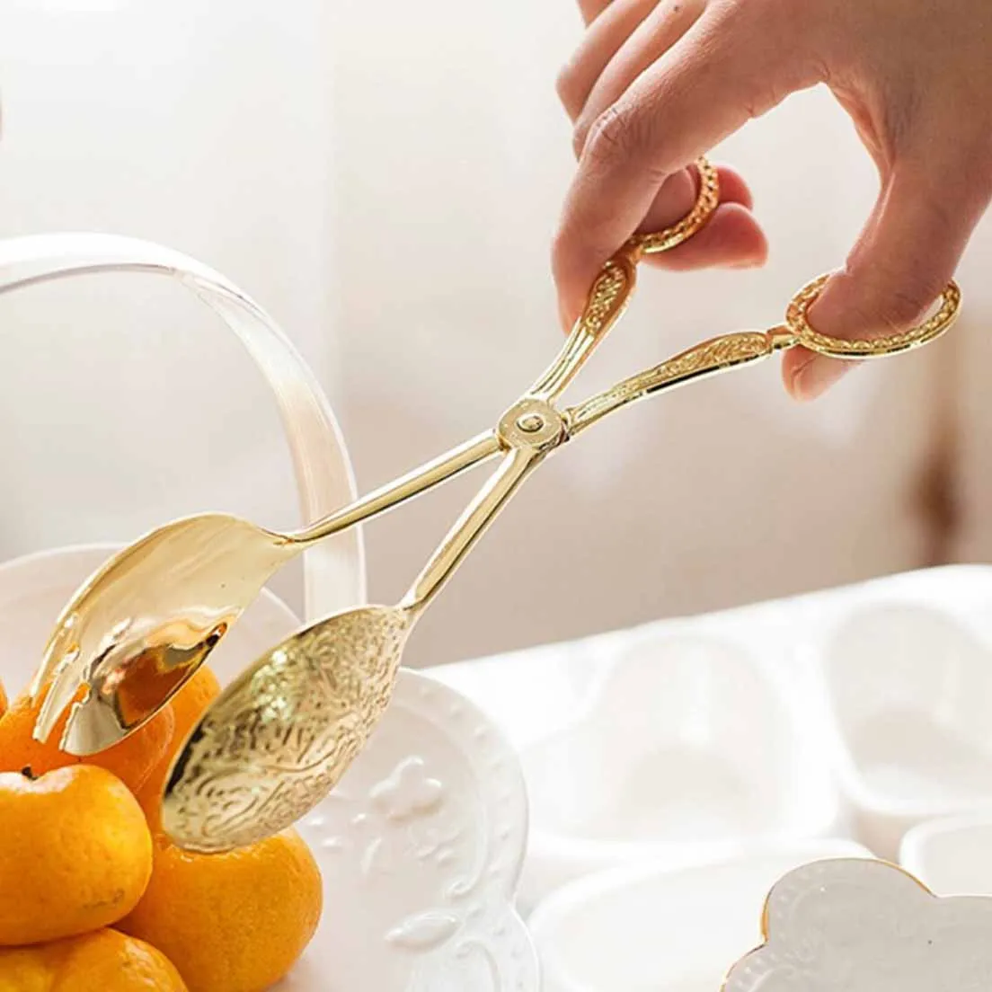 Food Tong Golden & Silver NS 01404