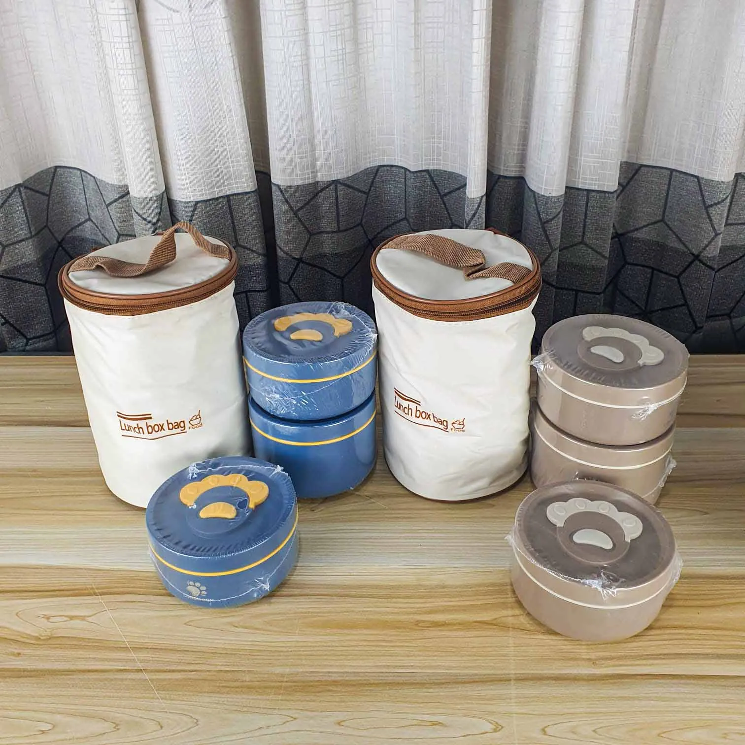 3Pcs Stainless steel Lunch box with bag 00869
