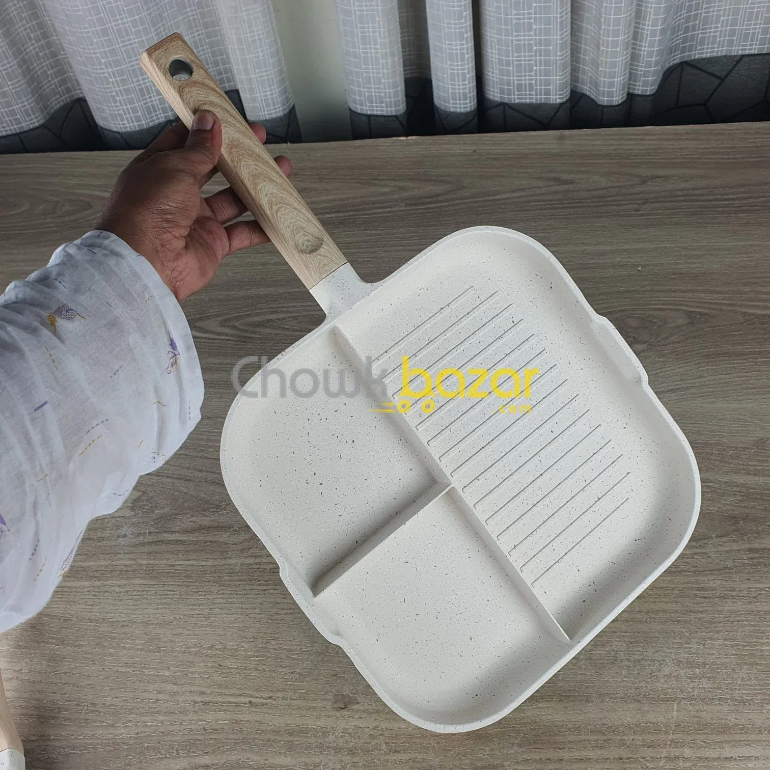 3 in 1 Granite coating grill pan Square - Image 3