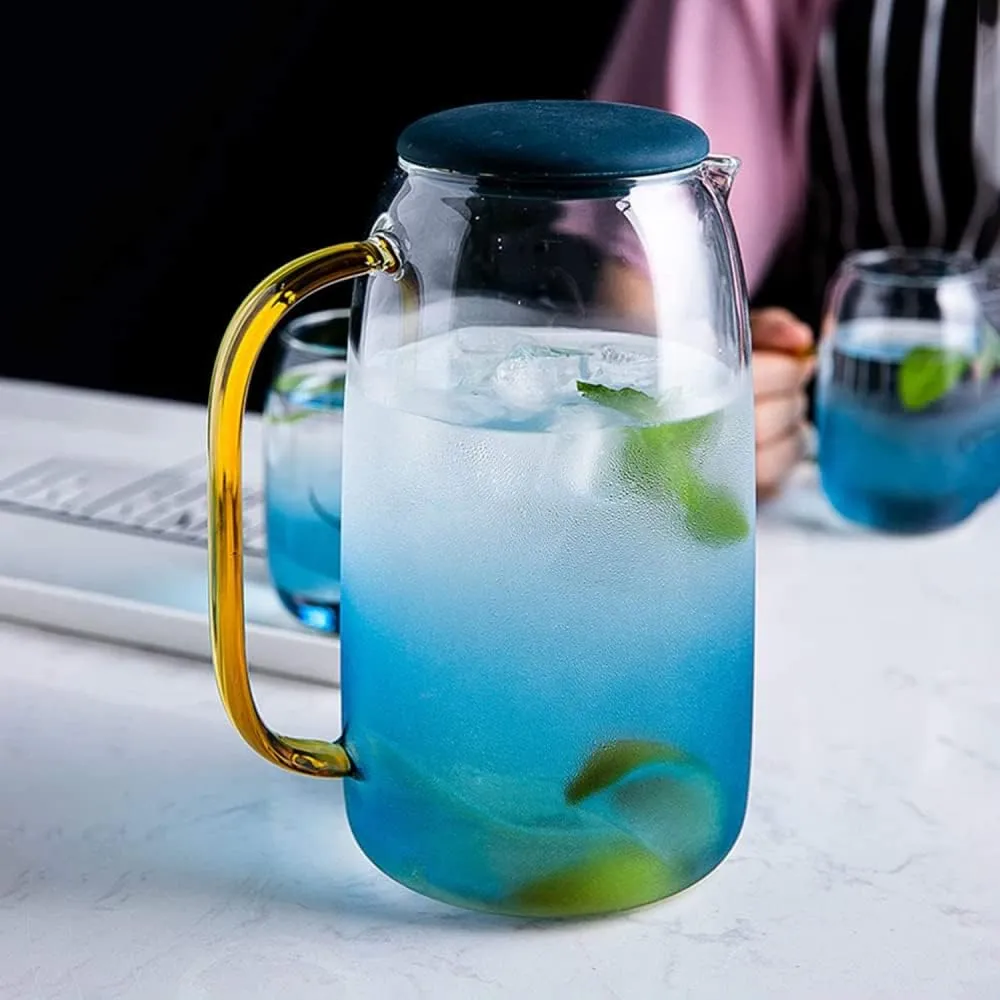 1.5 Liter Blue Glass Water jug 00404 - Image 5