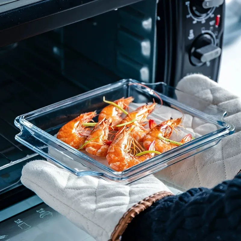 3pcs Rectangular Serving Dish with Lid 01377 - Image 4