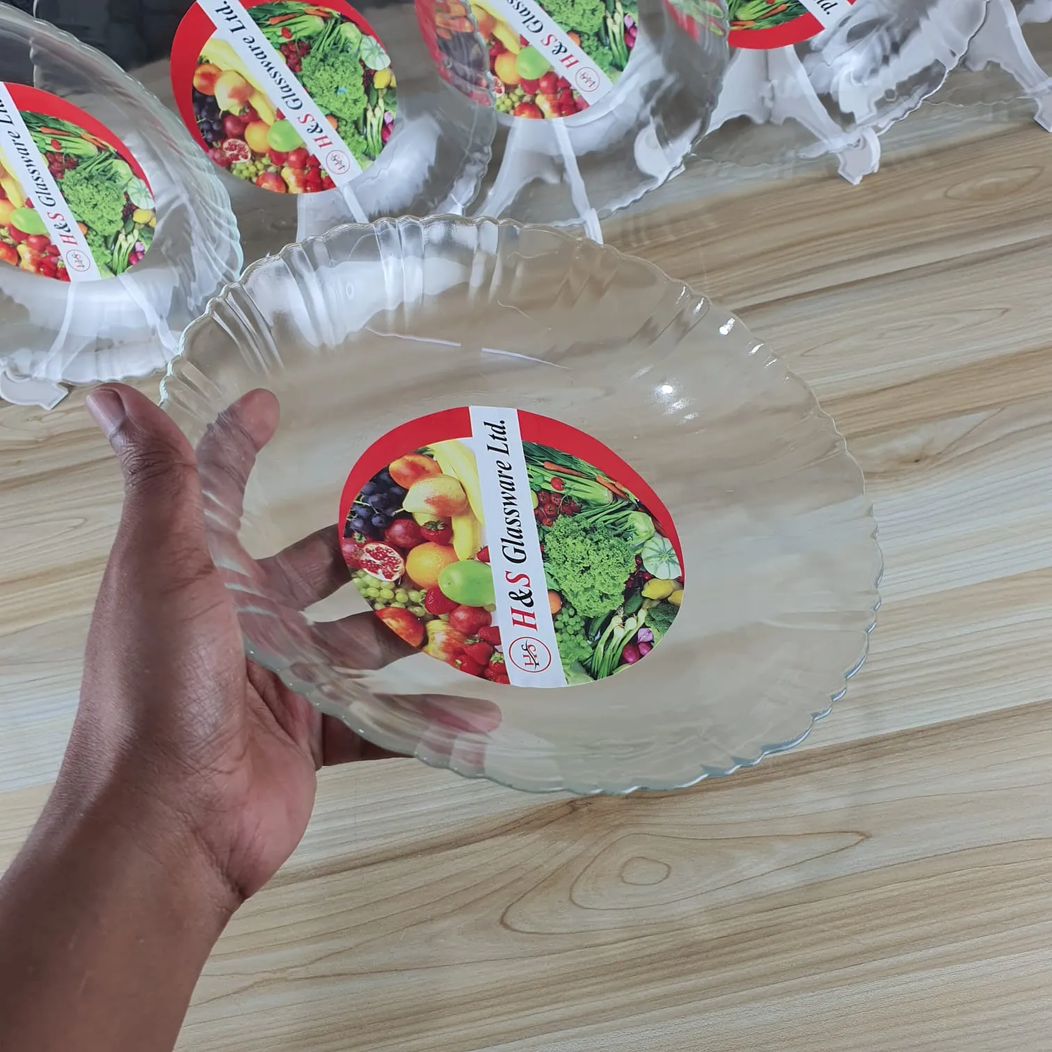 9 inch H&S Transparent Rice plate 00892 - Image 3
