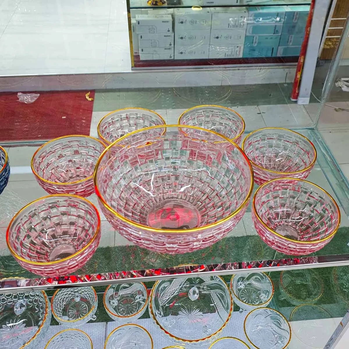 7pcs Deli Glass Crystal Suger Bowl 00848