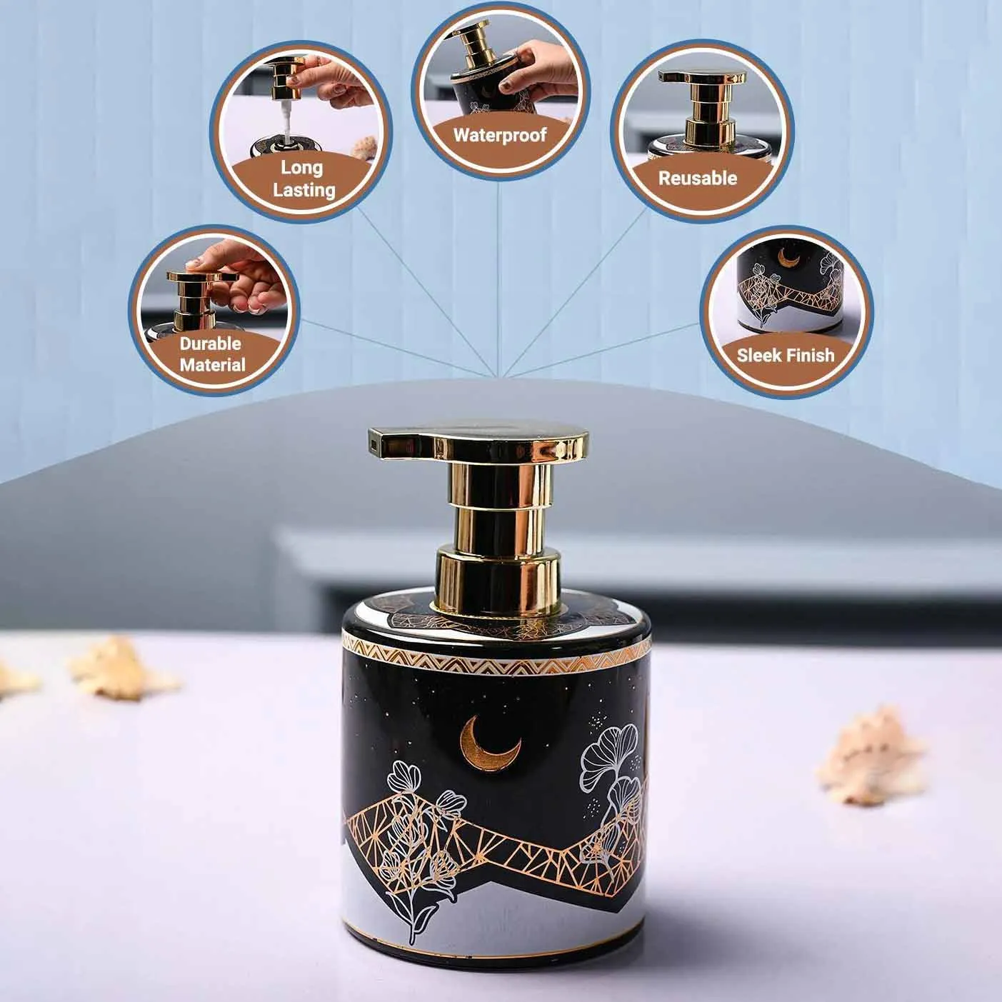 Ceramic Soap Dispenser Moon 00851