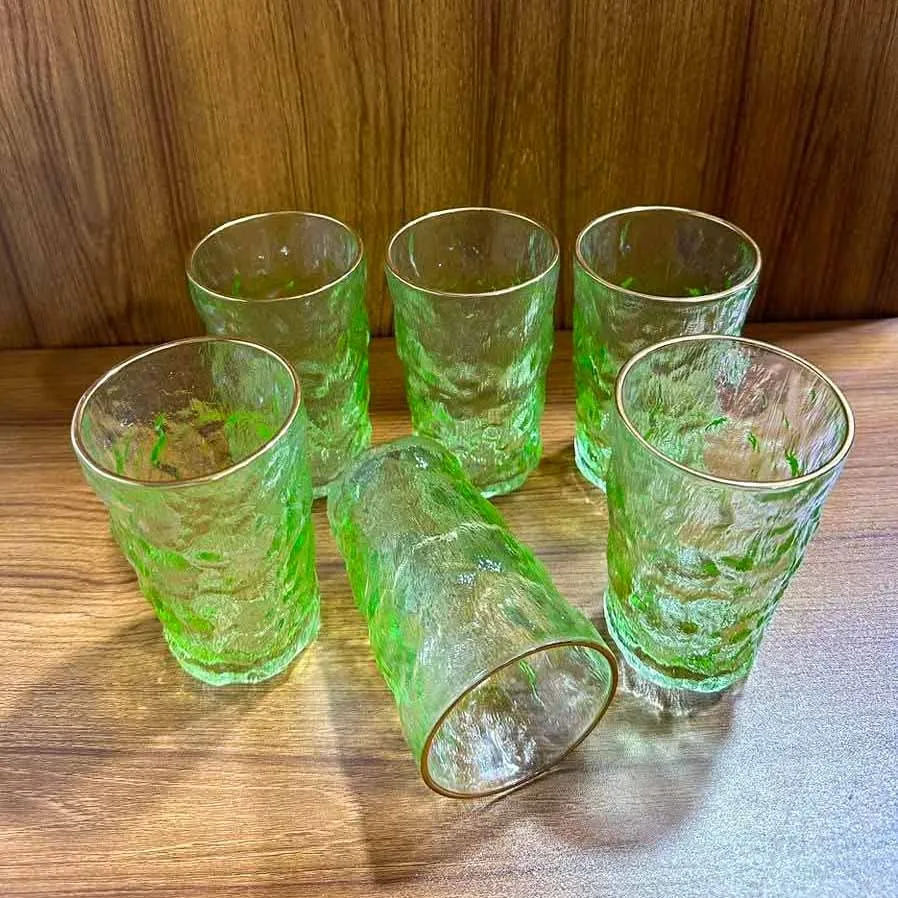 Gold Rim Japanes Water Glass 00782 - Image 3