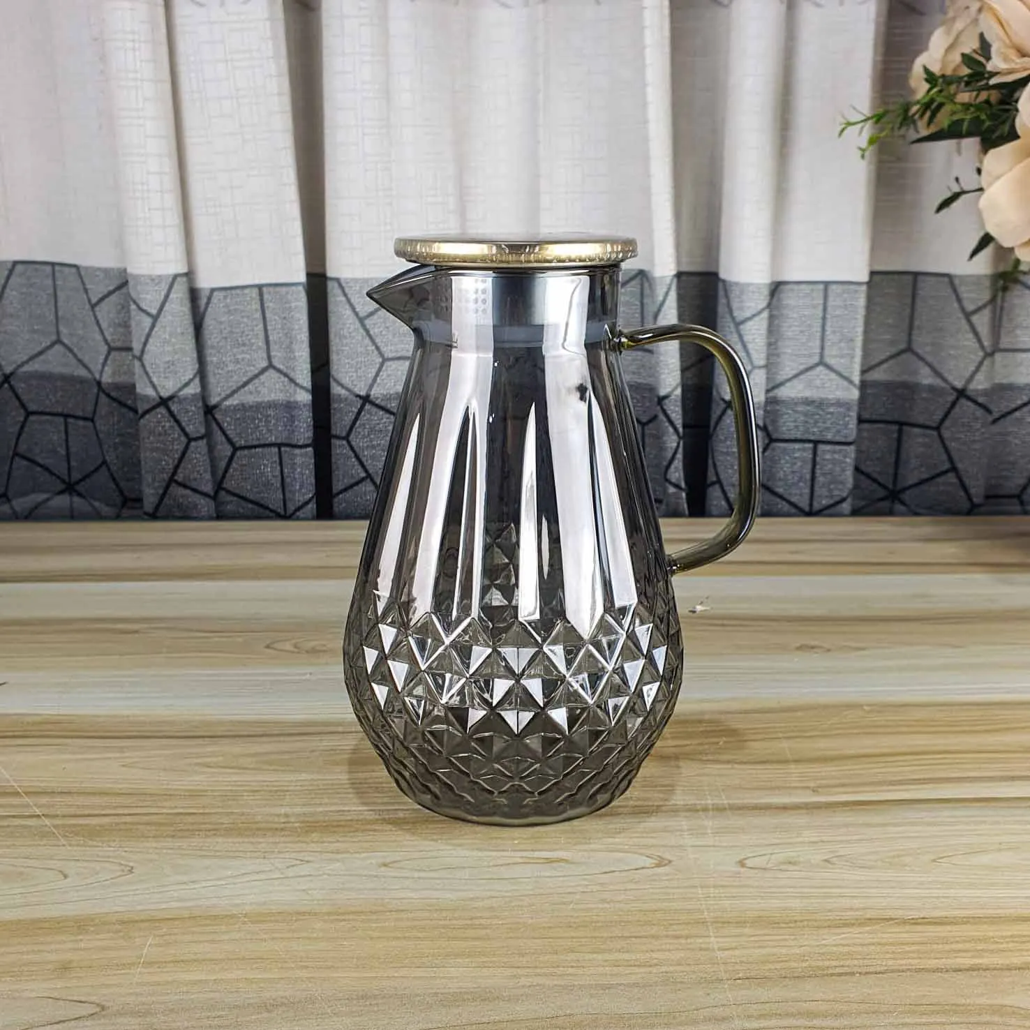 1.8 liter Diamond Glass Jug (BLACK) HDV-20 01207