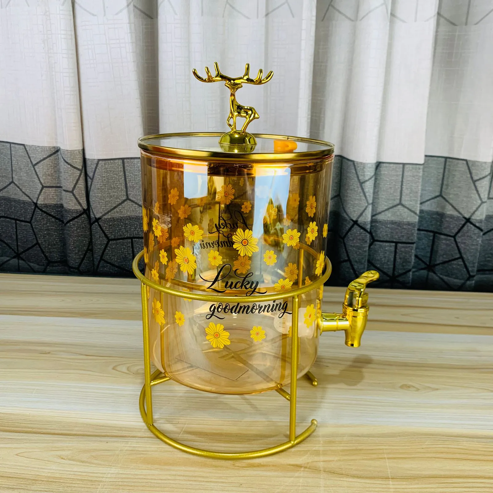 3.6 Liter Yellow Flower Juice Dispenser 00916